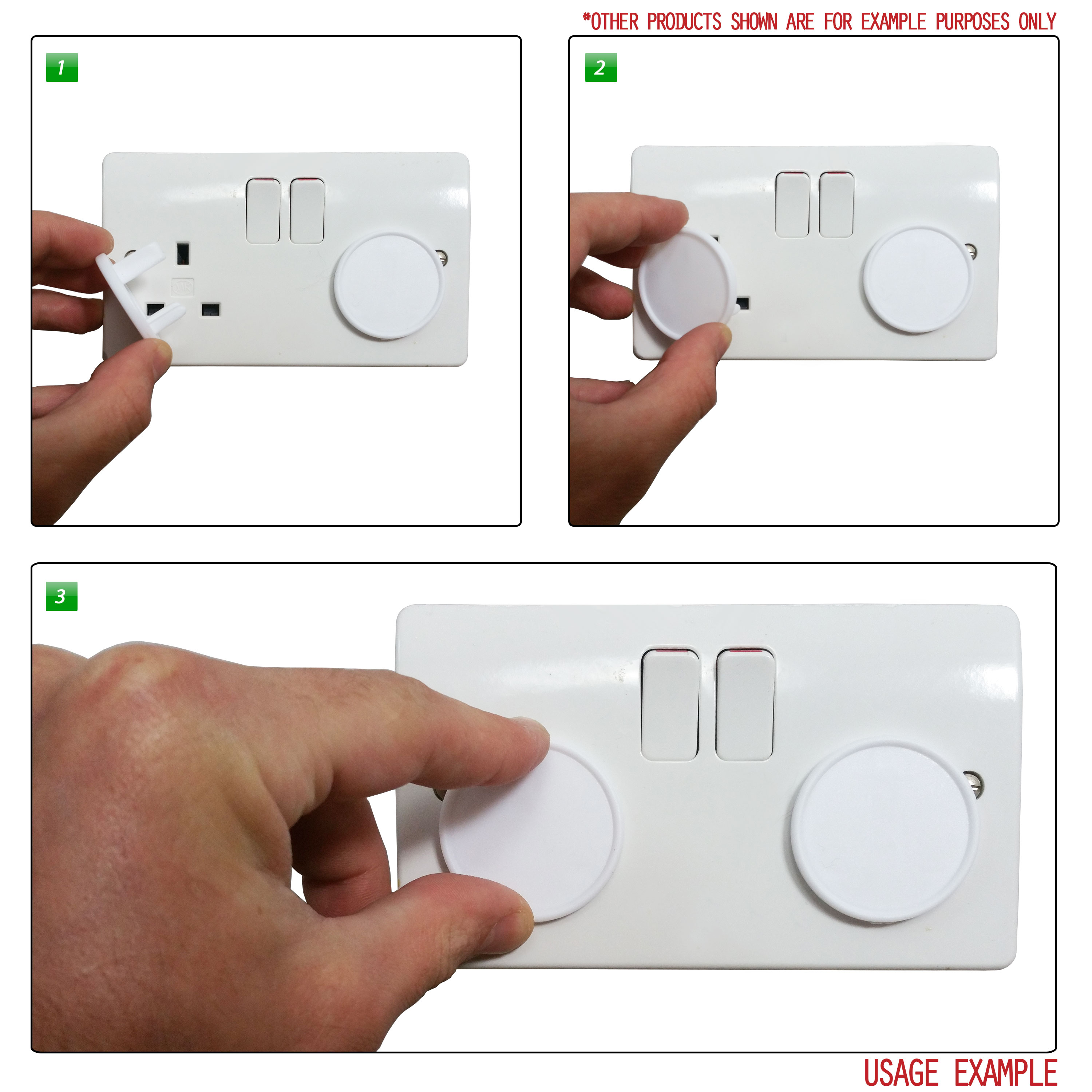 Child Proof UK Socket Plug Covers Socket Protectors 12 Pack of Plug